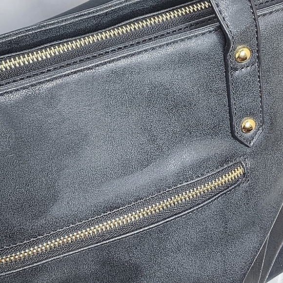 Tony Bianco leather shoulder bag black 44x30 cm - Picture 7 of 16